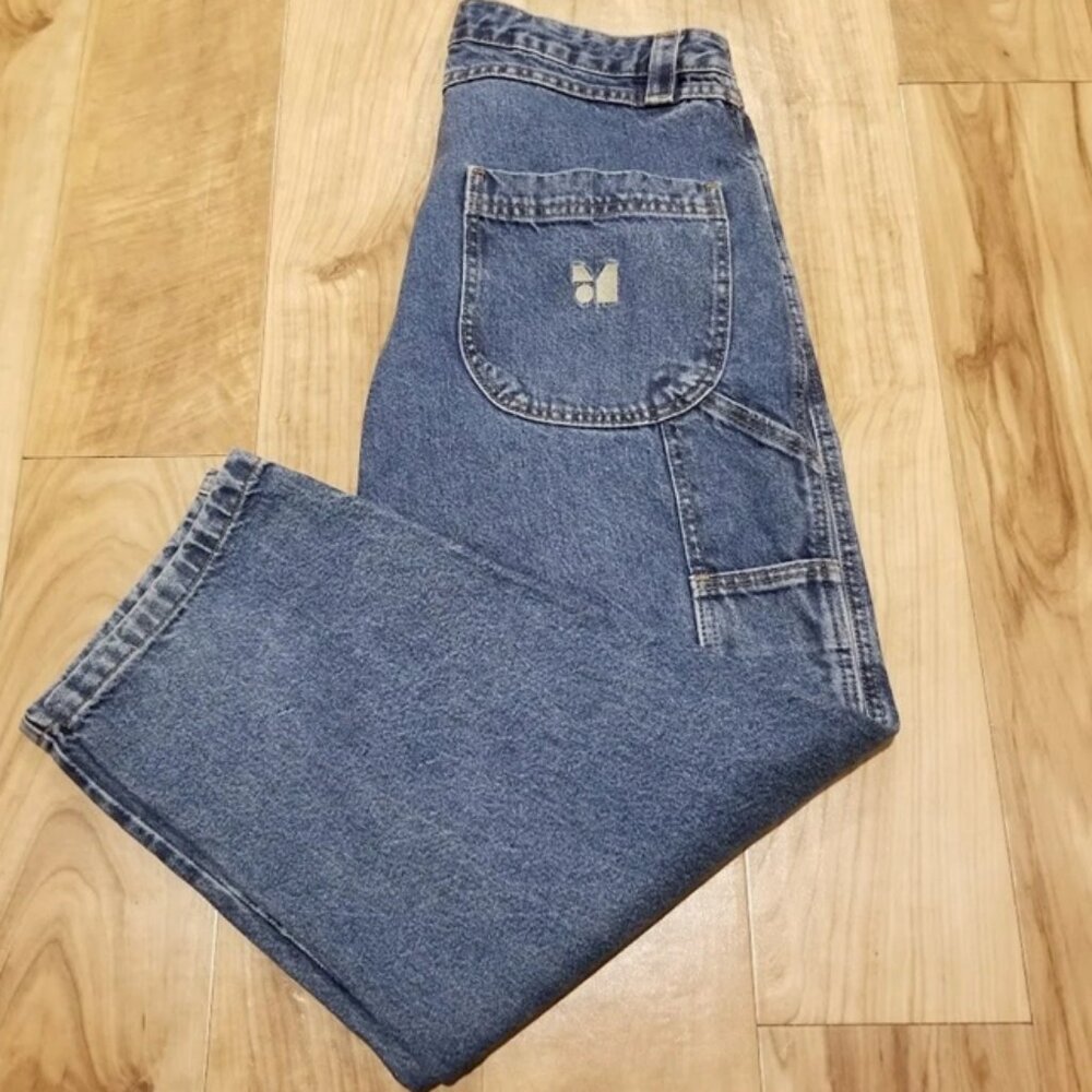 Vintage Monet Skateboards Baggy Denim Carpenter Jeans 30 Mens 35x28 Drawstring